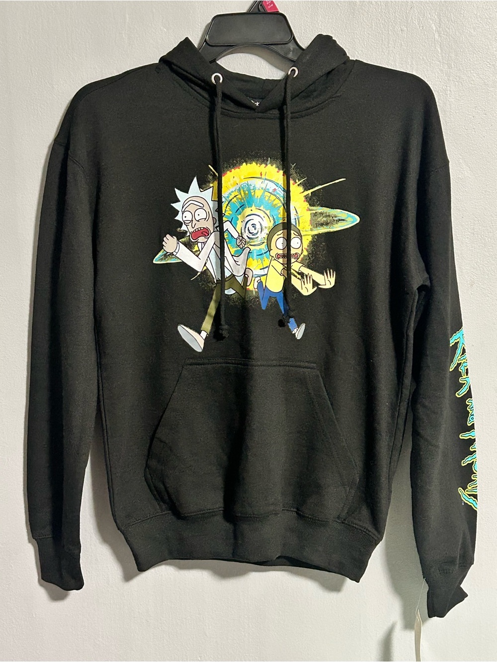 Ripple Junction Black Rick and Morty Portal Graphic Hoodie